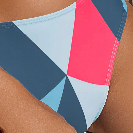 Damen Sport-Bikini-Set mit geometrischem Muster und sportlichem Schnitt R&B