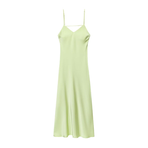 Damen Sommerliches Spaghettiträgerkleid mit schmeichelndem Schnitt und fließendem Stoff R&B