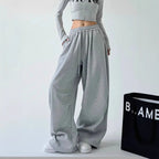 Damen Bequeme weite Jogginghose mit elastischem Bund und praktischen Taschen