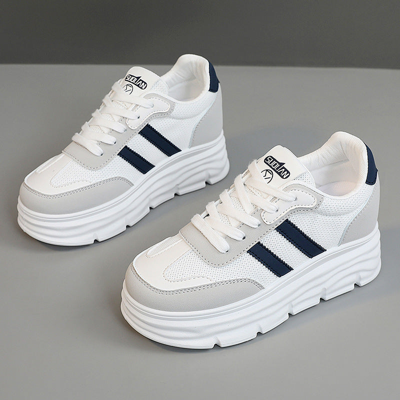 Damen Sportliche Plateau Sneakers mit atmungsaktivem Mesh-Obermaterial und dämpfender Laufsohle R&B