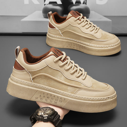 Damen Sportliche Plateau Sneakers mit robustem Lederoberteil und modischem Design R&B
