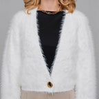 Strickjacke Damen flauschig oversized aus weichem Material