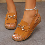 Damen Designerfreizeitsandalen mit modischem Kettenakzent R&B