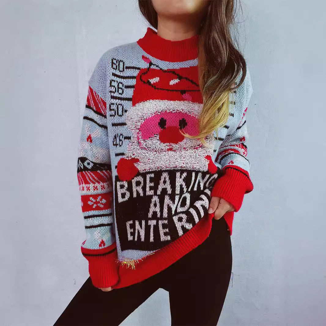 Damen Weihnachts-Pullover mit festlichem Motiv und hochwertigen Materialien R&B