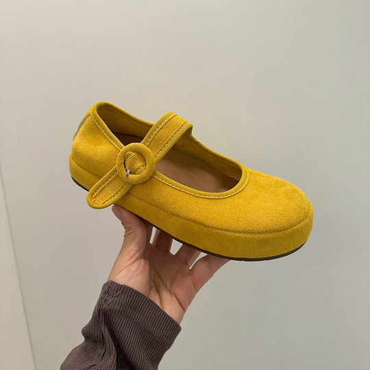 Damen Ballerinas mit bequemem Riemen und weichem Obermaterial R&B