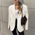 Damen Oversized Blazerjacke mit doppelter Knopfleiste und eleganten Details R&B