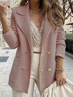 Damen Schnittiger Strickblazer R&B