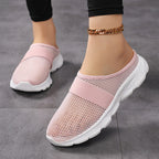 Damen Bequeme Netz-Sneaker mit elastischem Riemen und atmungsaktiver Sohle