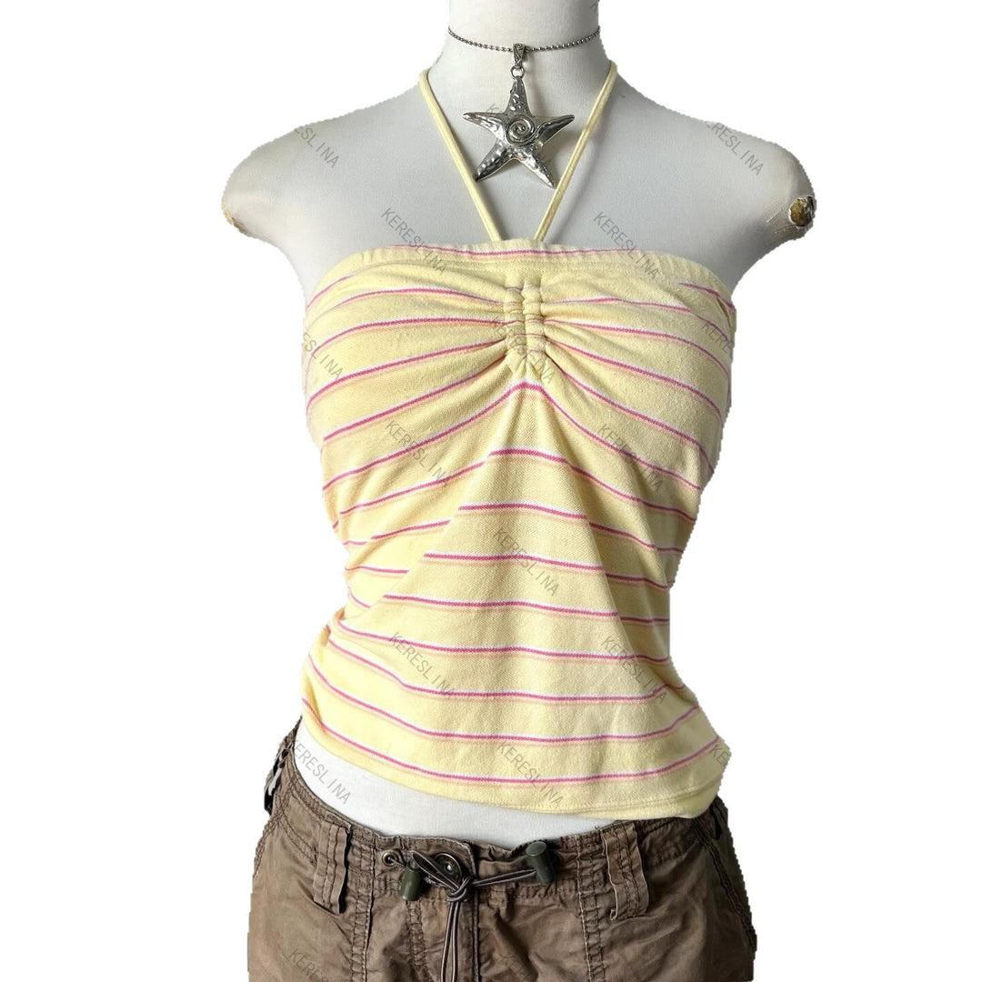 Damen gestreiftes Bandeau-Top R&B