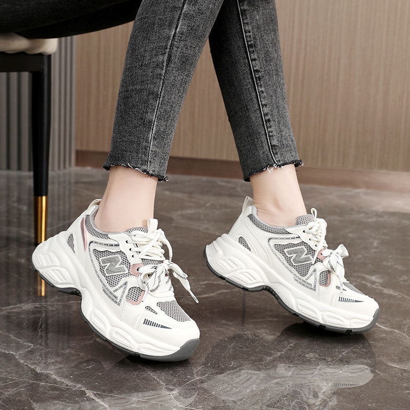 Damen Sportliche Sneaker mit atmungsaktiver Netz-Oberfläche und verstärkter Dämpfung R&B