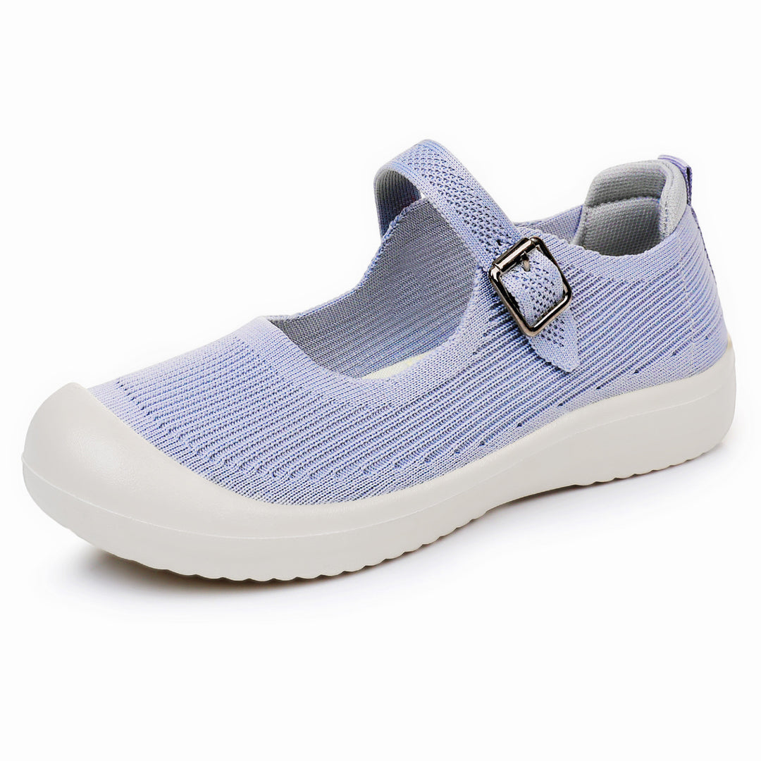 Damen sportliche Slip-On Schuhe mit verstellbarem Riemen und atmungsaktivem Obermaterial R&B