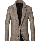 Herren eleganter Karomantel aus hochwertigem Material R&B