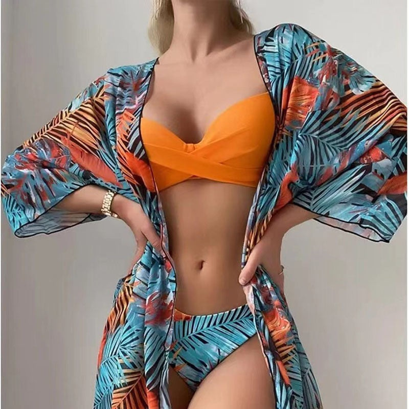 Damen Strandkimono mit floralem Design R&B