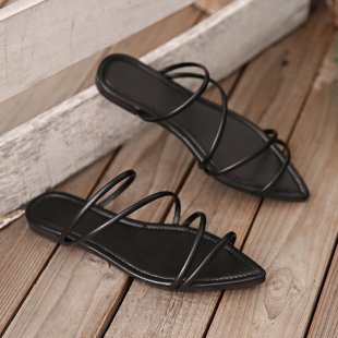 Damen elegante Riemchen-Sandalen mit funkelndem Akzent R&B