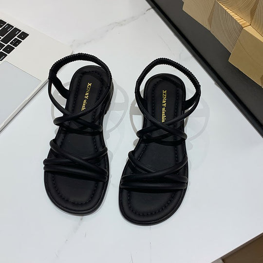 Damen Riemensandalen mit elastischem Riemendesign R&B