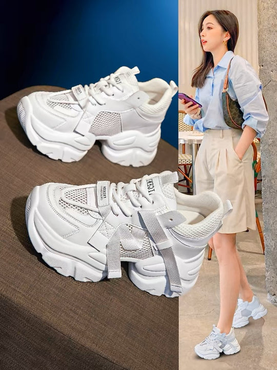Damen Chunky Sneakers mit futuristischer Silhouette und atmungsaktivem Obermaterial R&B
