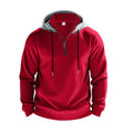 Herren Sportlicher Kapuzenpullover mit halbem Reißverschluss und atmungsaktivem Material R&B