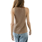Damen Elegantes Stricktop mit gekreuztem Design und V-Ausschnitt R&B