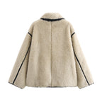 Damen kuschelige Fleecejacke R&B