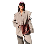 Damen Oversized Blazer mit strukturierten Ärmelpartien R&B
