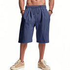 Herren nan lässige Bermudashorts aus Baumwollmix mit elastischem Bund Kordelzug und Seitentaschen R&B