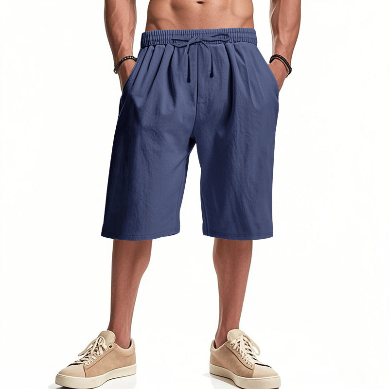 Herren nan lässige Bermudashorts aus Baumwollmix mit elastischem Bund Kordelzug und Seitentaschen R&B
