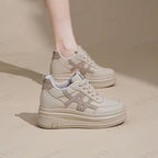 Damen Plattform Sneakers mit atmungsaktivem Obermaterial und stoßdämpfender Sohle R&B