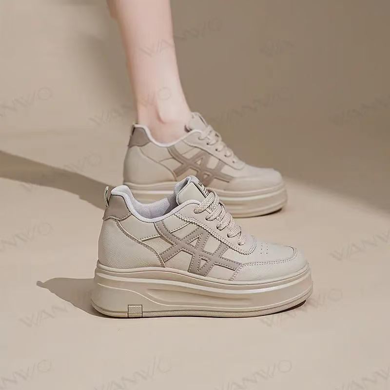 Damen Plattform Sneakers mit atmungsaktivem Obermaterial und stoßdämpfender Sohle R&B
