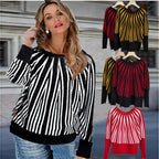 Damen Pullover mit modernem Streifenmuster und lässigem Schnitt