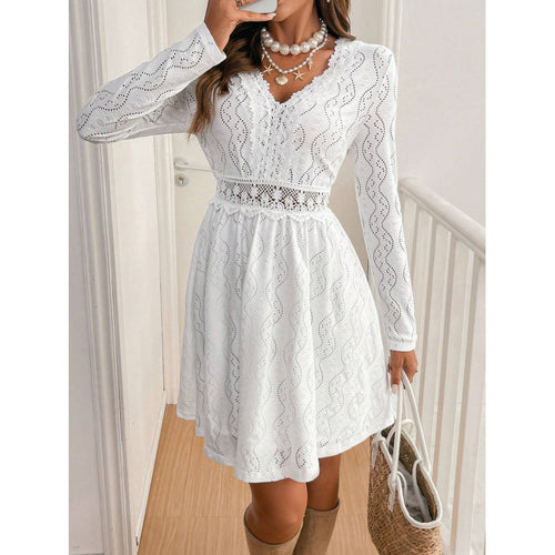 Damen Freizeitkleid mit dekorativer Spitzenverzierung R&B