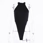 Damen Hochgeschlossenes Bodysuit R&B