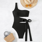 Damen Einseitig Schulterfreier Bikinimoden R&B
