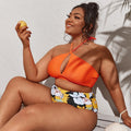 Damen Hochwertiger Cut-Out Bikini mit hohem Taillenslip und verstellbaren Trägern R&B