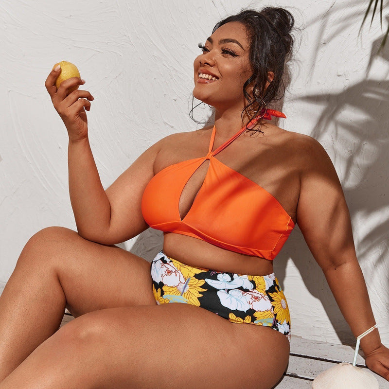Damen Hochwertiger Cut-Out Bikini mit hohem Taillenslip und verstellbaren Trägern R&B
