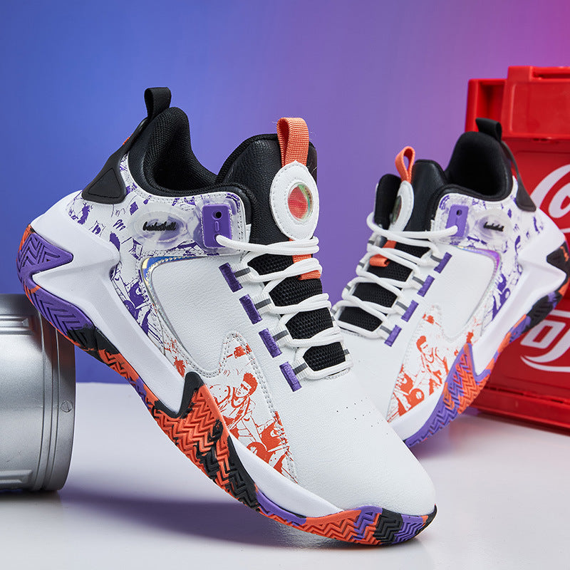 Damen Sportliche Basketball-Sneaker mit atmungsaktiver Oberflächenstruktur und dynamischer Dämpfungstechnologie