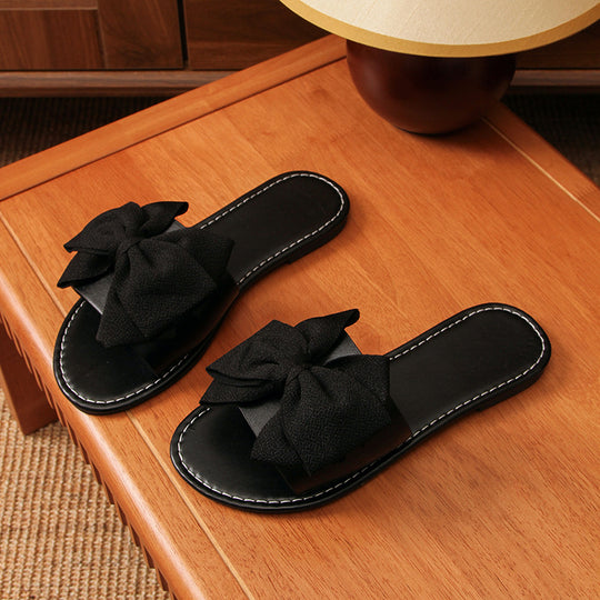 Damen Slip-On Sandalen mit Schleifen-Design R&B