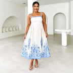 Damen Midi-Kleid mit feinem Spitzenrüschendesign und floralen Details R&B
