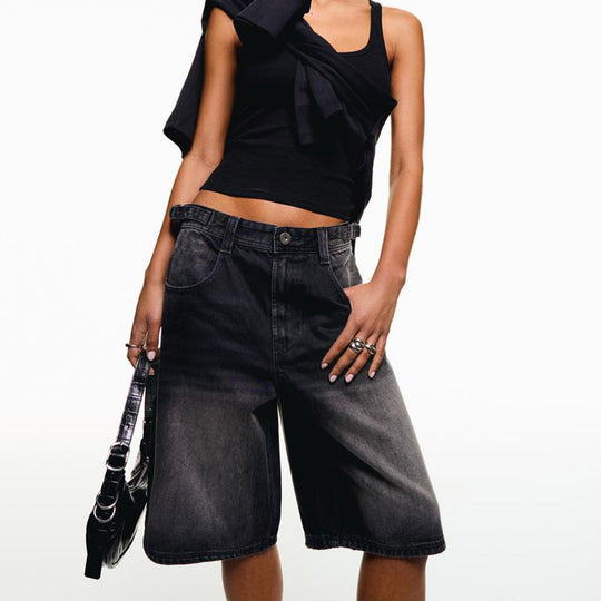 Damen Hochgeschnittene Denim-Shorts im modernen Stil R&B