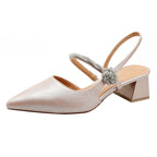 Damen Slingback-Pumps mit geschmackvollem Schmuckdetail