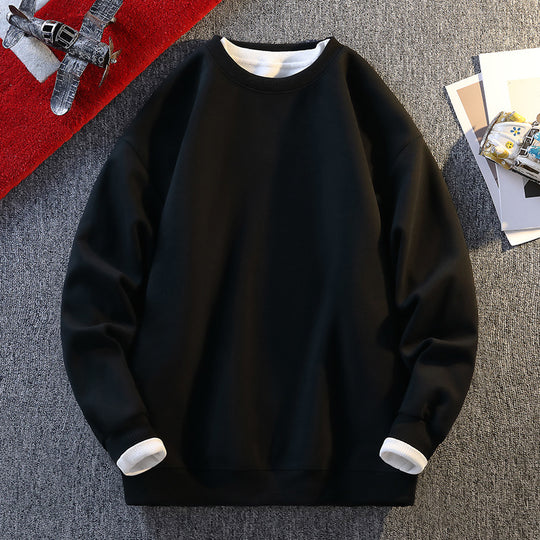 Damen Komfortabler Sweatshirt mit kontrastierenden Ärmeln R&B