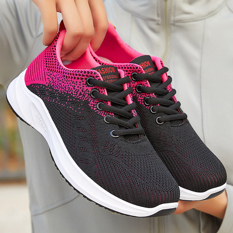 Damen Sportliche Laufschuhe mit atmungsaktivem Strickdesign R&B