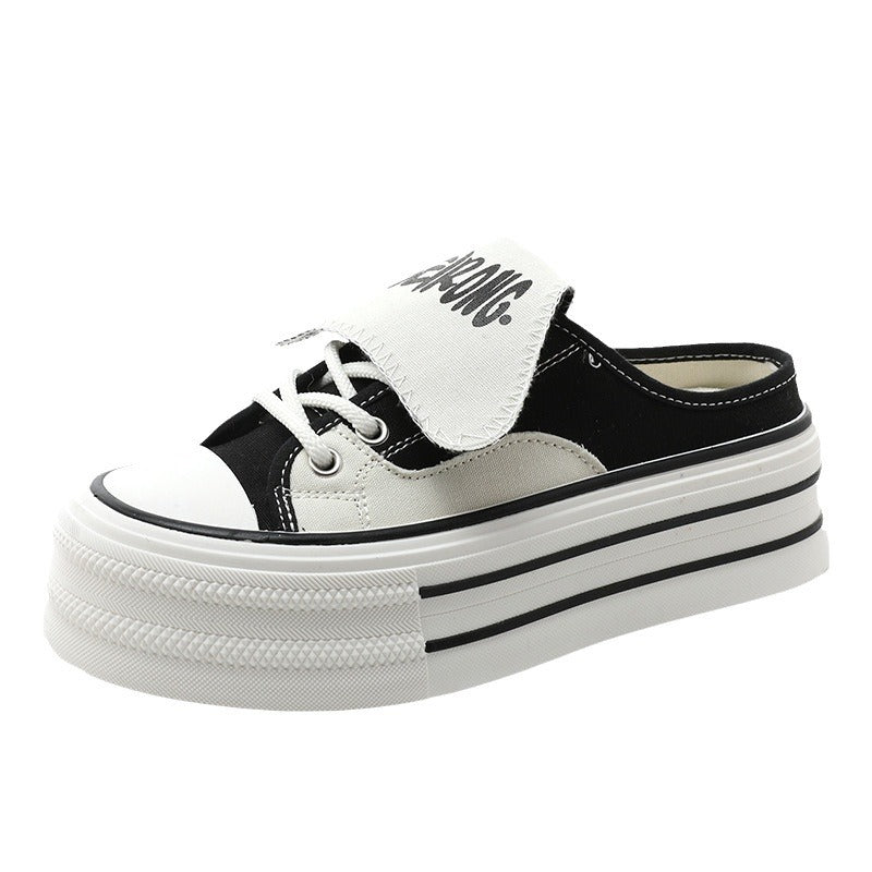 Damen modische Plateau Sneaker mit abnehmbaren Riemen R&B