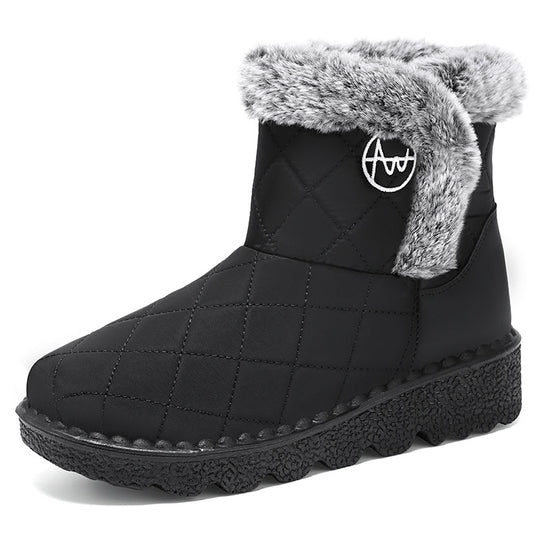 Damen Thermo-Winterstiefel mit weichem Kunstfellkragen R&B