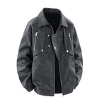 Herren modische Jacke mit multifunktionalen Reißverschlusstaschen und elastischen Bündchen R&B