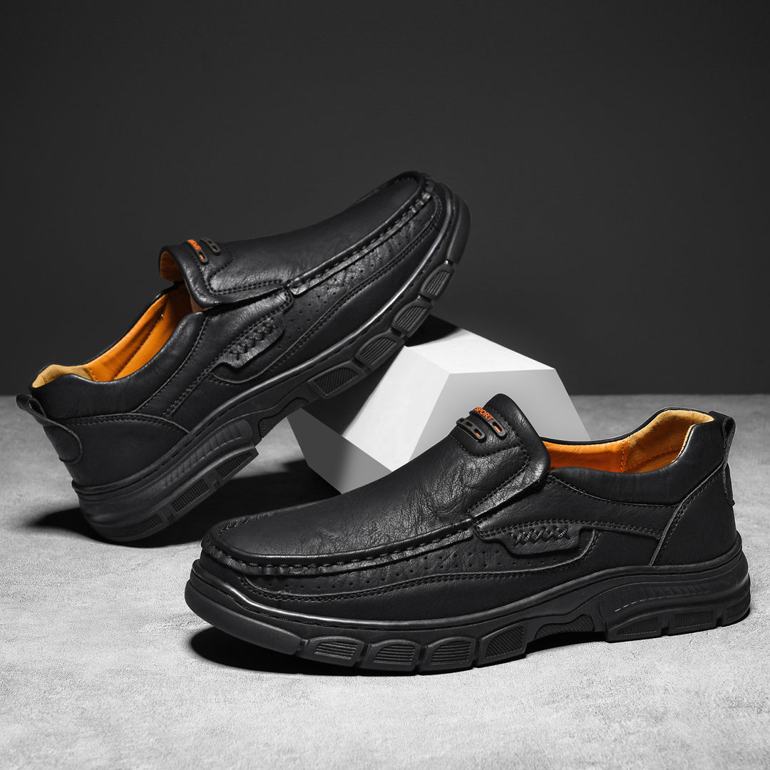Herren Bequeme Leder-Mokassins mit rutschfester Sohle und atmungsaktivem Design R&B