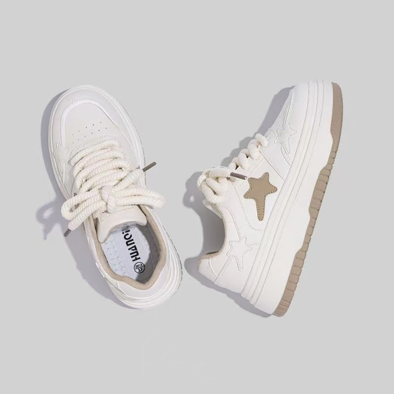 Damen Modische Chunky Sneakers mit dekorativen Sternenapplikationen R&B