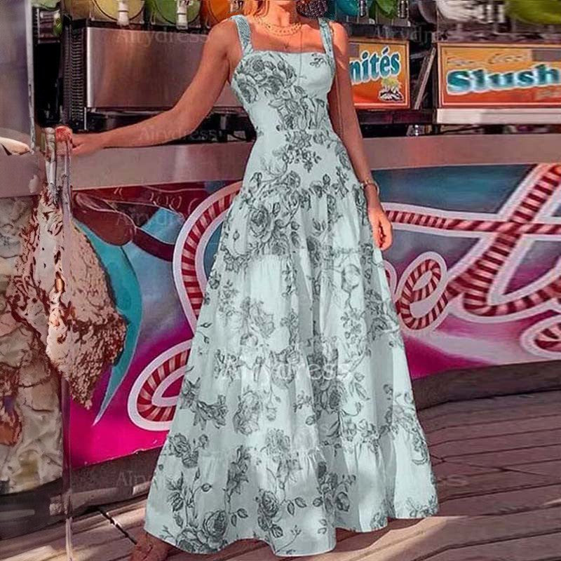 Damen Maxikleid mit floralen Mustern R&B