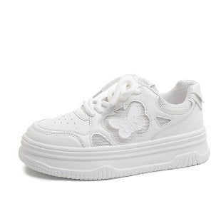 Damen modische Sneakers mit floralen Applikationen und gepolsterter Sohle R&B
