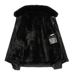 Herren warme Lammlederjacke mit gefüttertem Kragen R&B