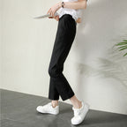 Damen elegante Chino Stoffhose
